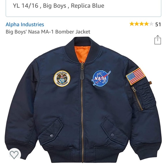 Blue Bomber Jacket by Alpha Industries - Picture 5 of 5